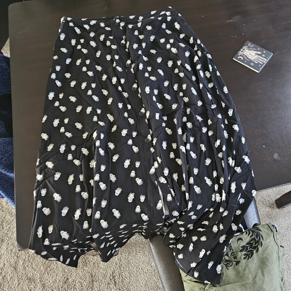 Hot Topic Black And White Ghost Patterned Women's… - image 1